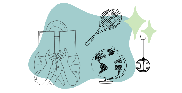 勉強している女学生